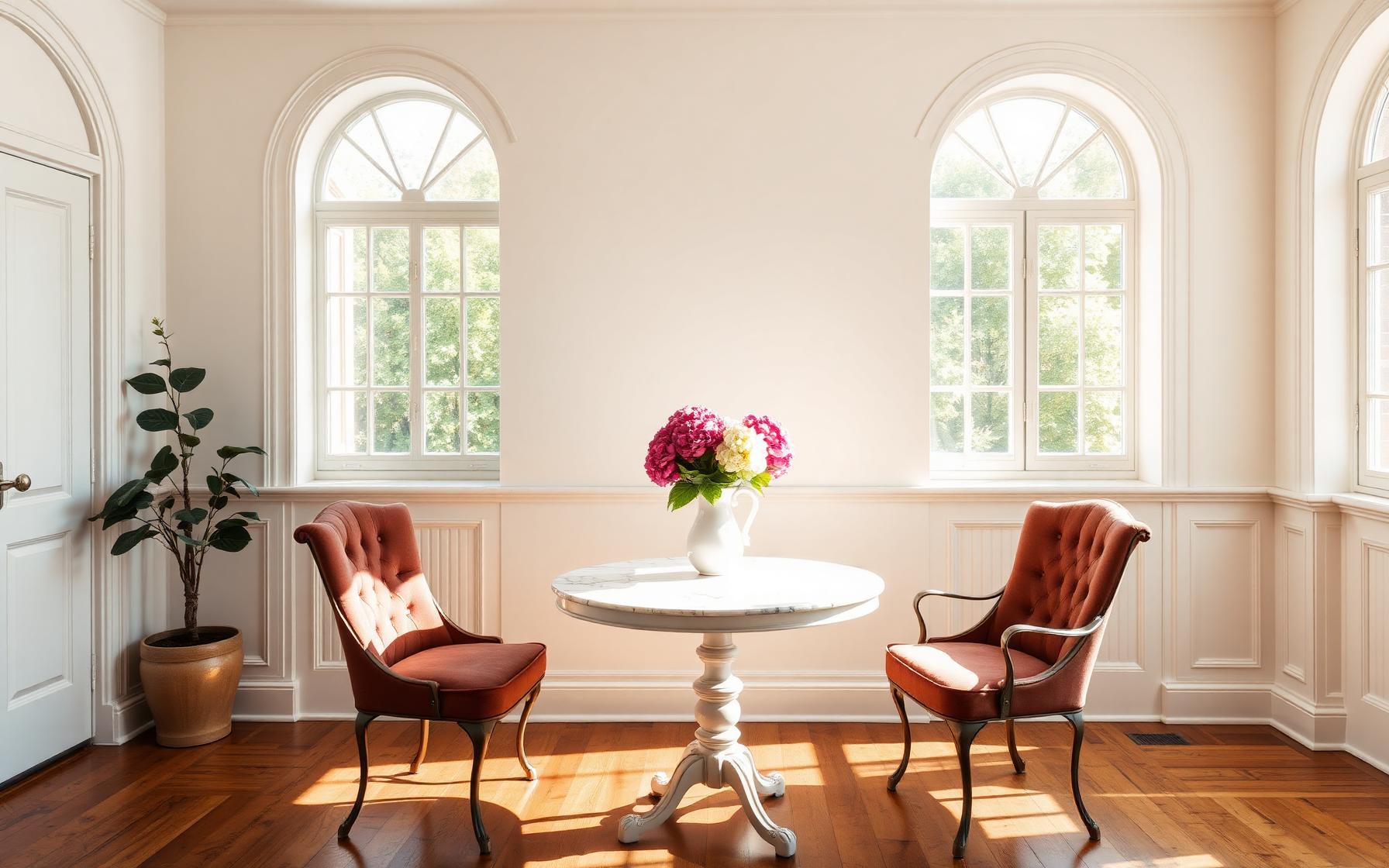 Sunlit breakfast nook