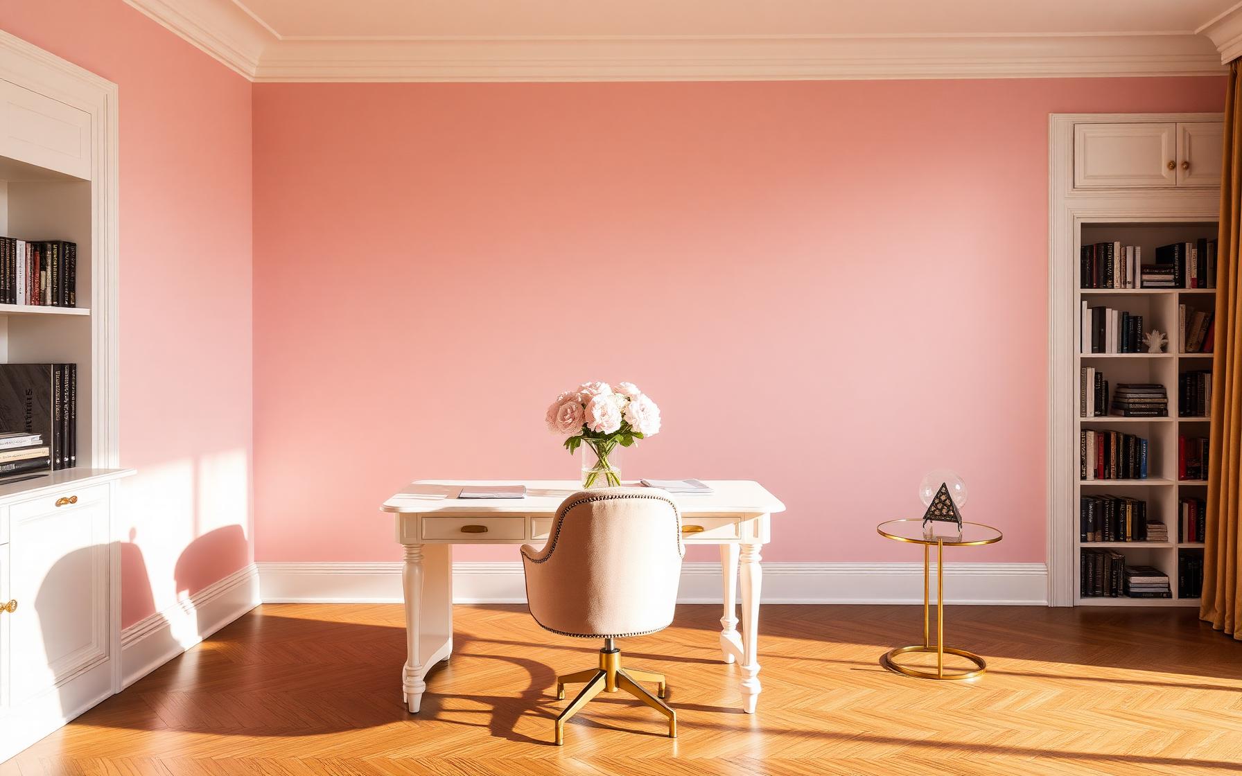 Playful pink home office