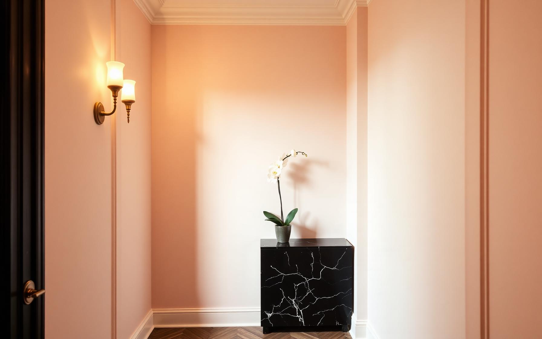 Powder-room hallway